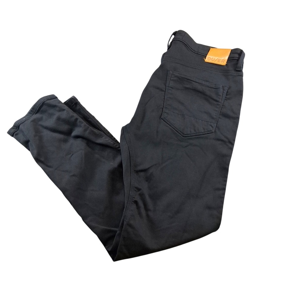 DU/ER Mens N2X Slim Fit Pants 34x30 Black Performance Stretch MFNS1001